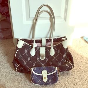 Preowned Dooney & Bourke Nautical Print Tote